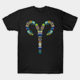 Spirograph Aries Zodiac Horoscope Symbol T-Shirt